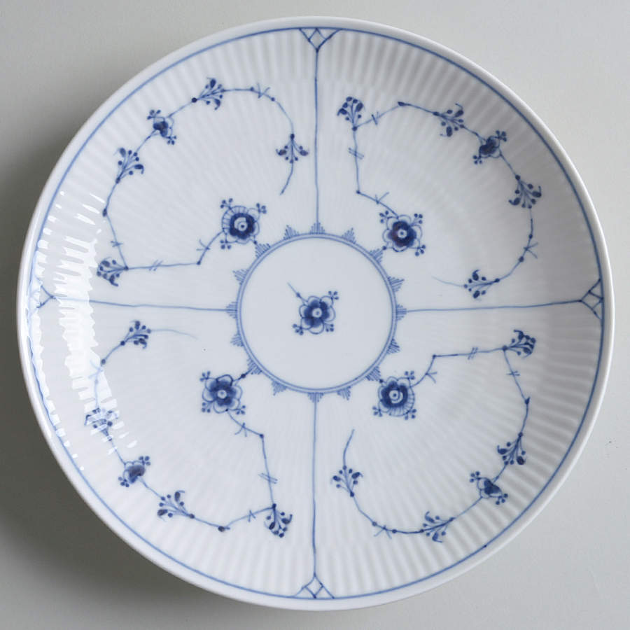 Blue Fluted Plain (No Trim) 9" Shallow Bowl by Royal Copenhagen-1