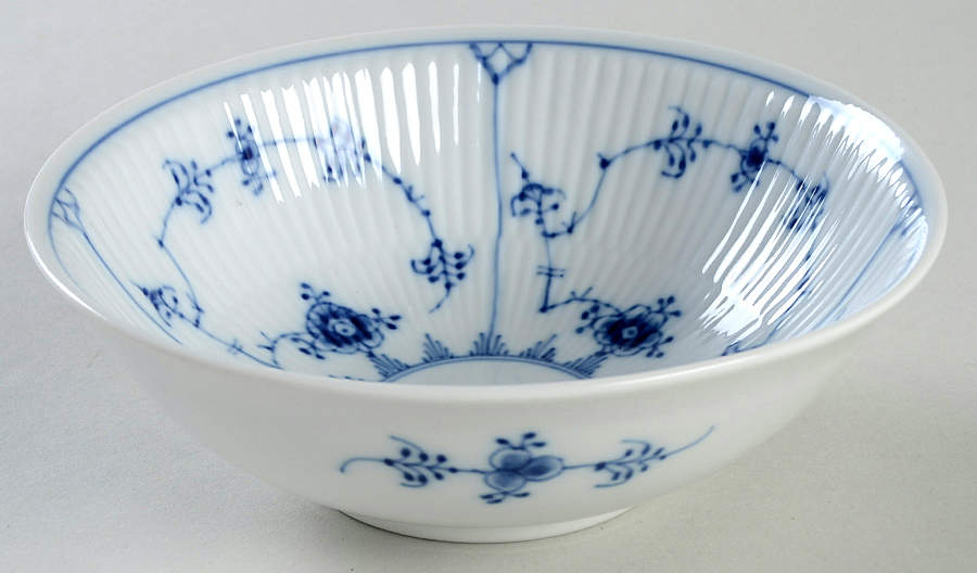 Blue Fluted Plain (No Trim) Soup/Cereal Bowl by Royal Copenhagen-1