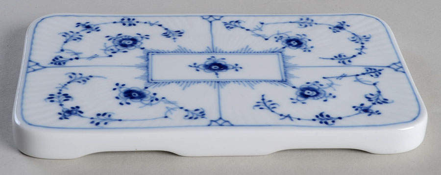 Blue Fluted Plain (No Trim) Buttering Board by Royal Copenhagen-1