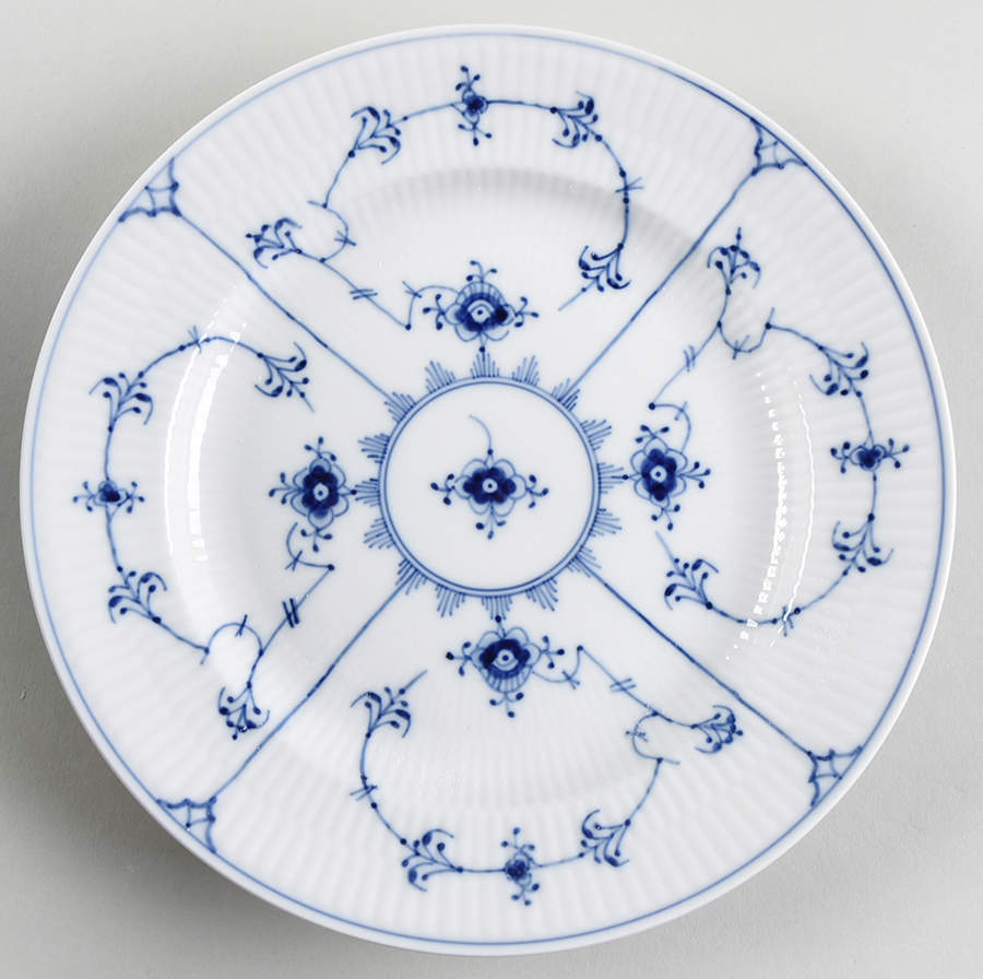 Blue Fluted Plain (No Trim) Luncheon Plate by Royal Copenhagen-1