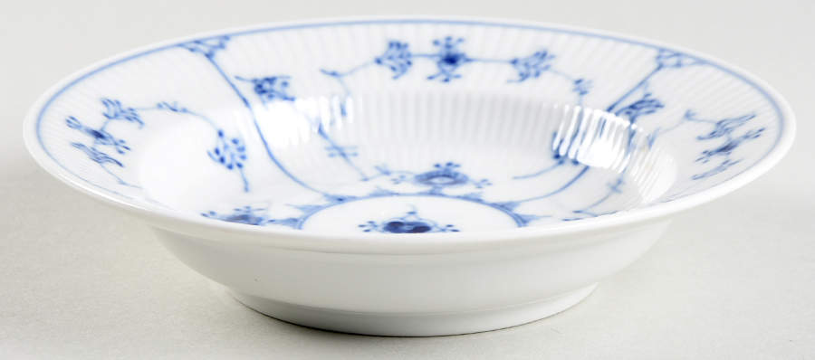 Blue Fluted Plain (No Trim) Rim Fruit/Dessert (Sauce) Bowl by Royal Copenhagen-1
