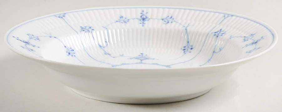 Blue Fluted Plain (No Trim) Large Rim Soup Bowl by Royal Copenhagen-1