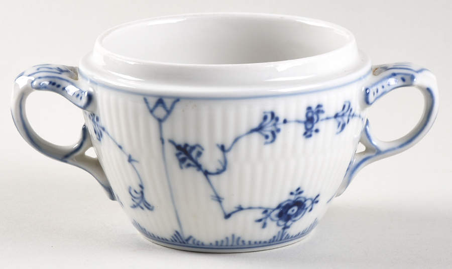 Blue Fluted Plain (No Trim) Sugar Bowl No Lid by Royal Copenhagen-1