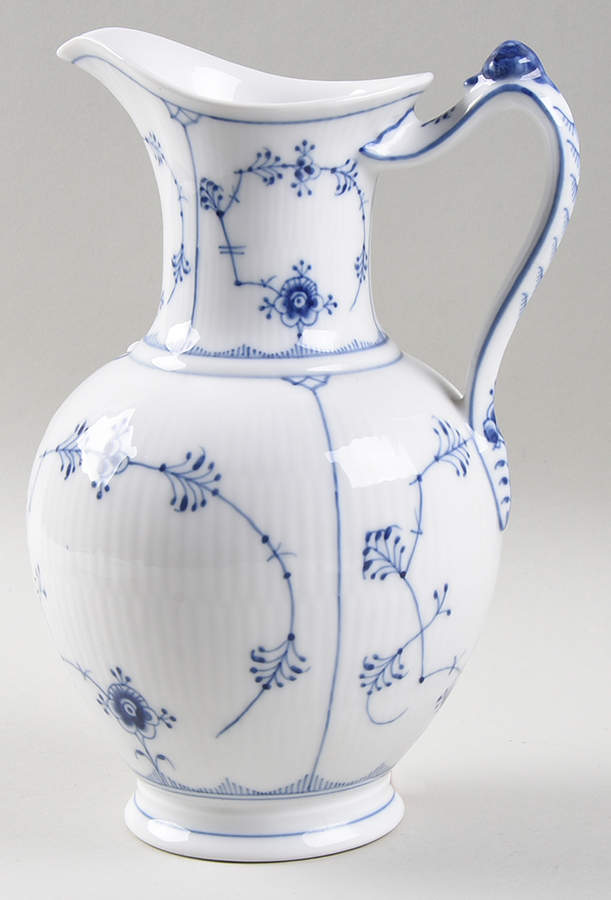 Blue Fluted Plain (No Trim) 40 Oz Pitcher No Lid by Royal Copenhagen-1