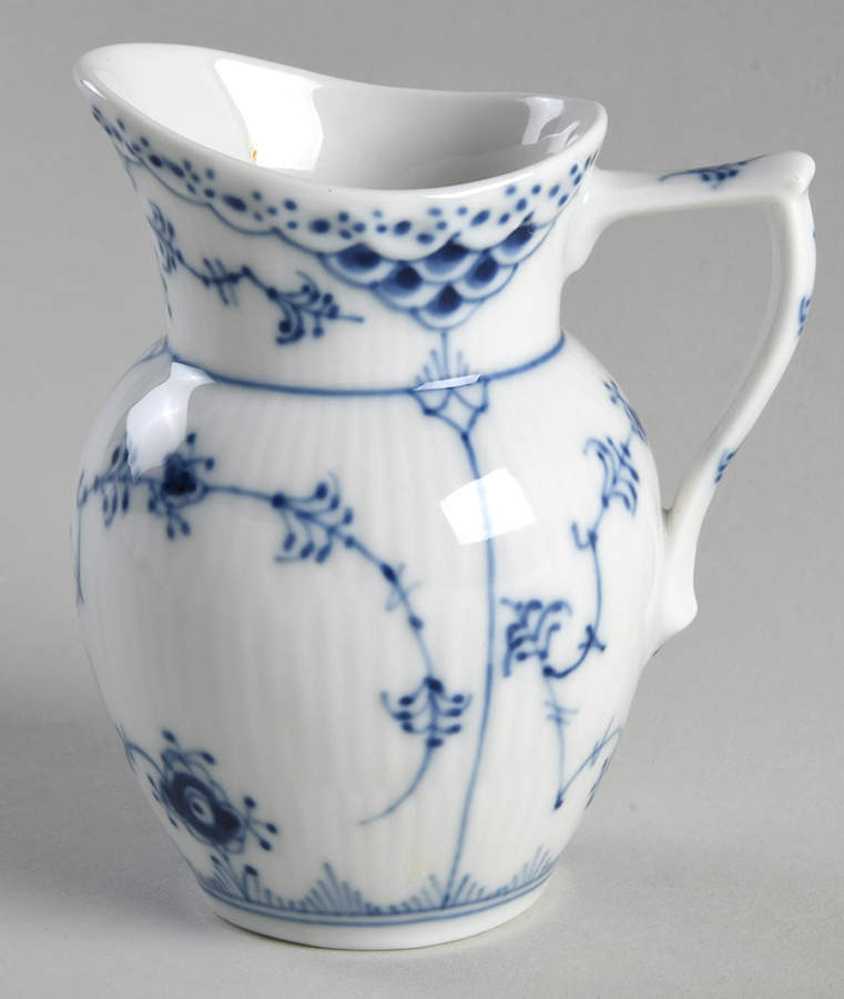 Blue Fluted Plain (No Trim) Creamer by Royal Copenhagen-1