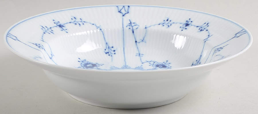 Blue Fluted Plain (No Trim) Large Rim Soup Bowl by Royal Copenhagen-1