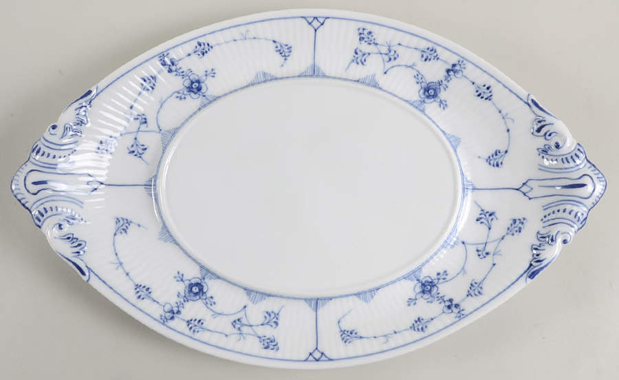 Blue Fluted Plain (No Trim) Underplate for Oval Tureen by Royal Copenhagen-1