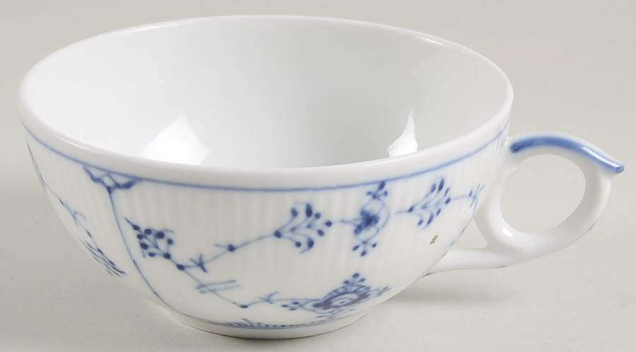 Blue Fluted Plain (No Trim) Flat Cup by Royal Copenhagen-1