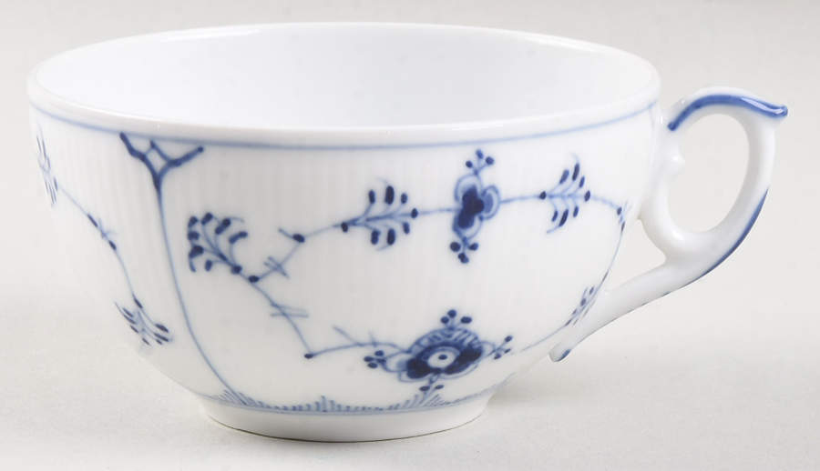Blue Fluted Plain (No Trim) Breakfast Cup by Royal Copenhagen-1