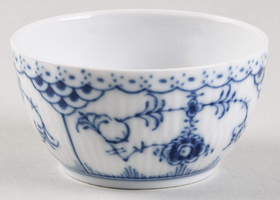 Blue Fluted Plain (No Trim) Mini Sugar Bowl No Lid by Royal Copenhagen-1
