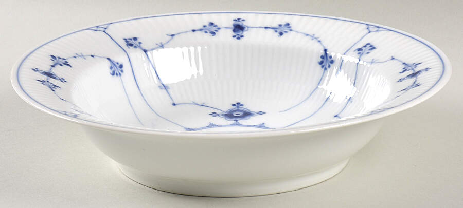 Blue Fluted Plain (No Trim) 9" Deep Plate by Royal Copenhagen-1
