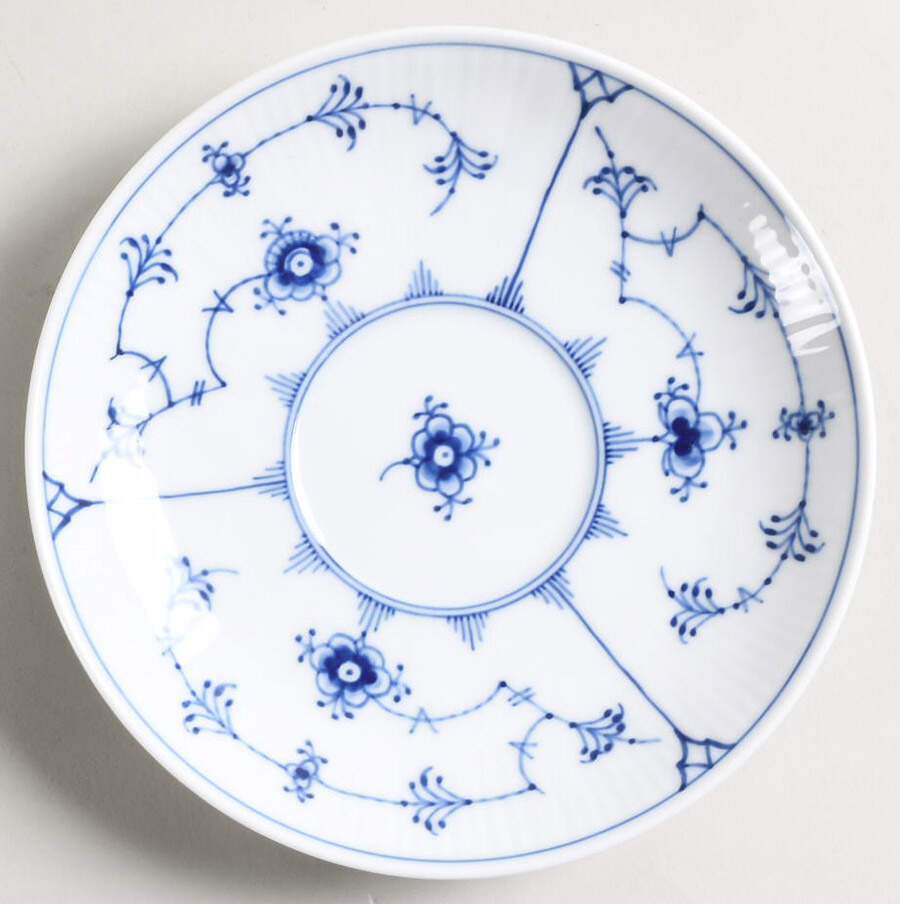 Blue Fluted Plain (No Trim) Flat Saucer by Royal Copenhagen-1
