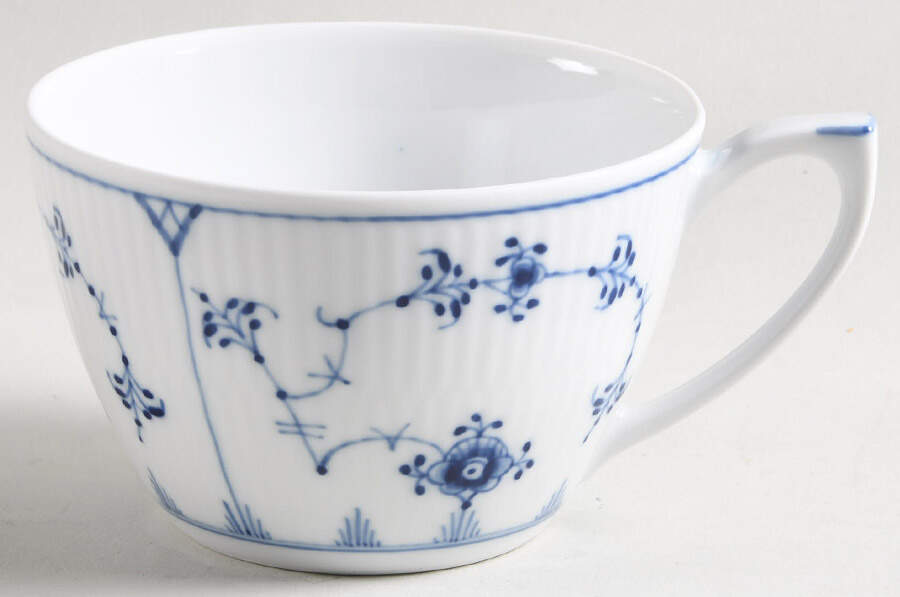 Blue Fluted Plain (No Trim) Flat Cup by Royal Copenhagen-1