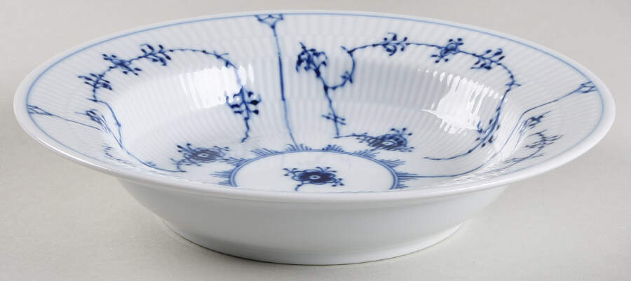 Blue Fluted Plain (No Trim) Rim Soup Bowl by Royal Copenhagen-1
