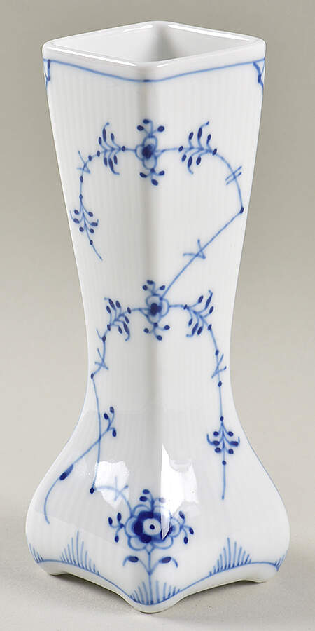 Blue Fluted Plain (No Trim) 4" Vase by Royal Copenhagen-1