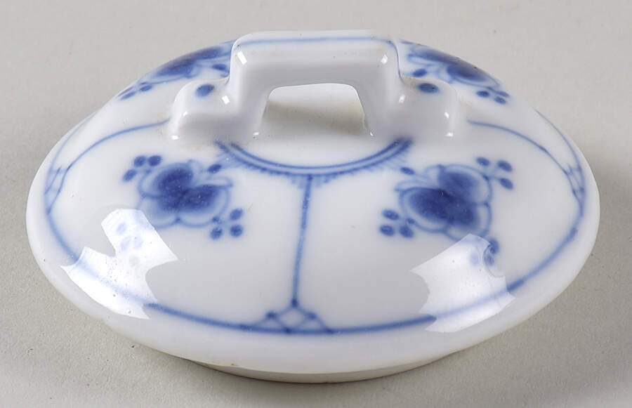 Blue Fluted Plain (No Trim) Lid To Unknown Base by Royal Copenhagen-1