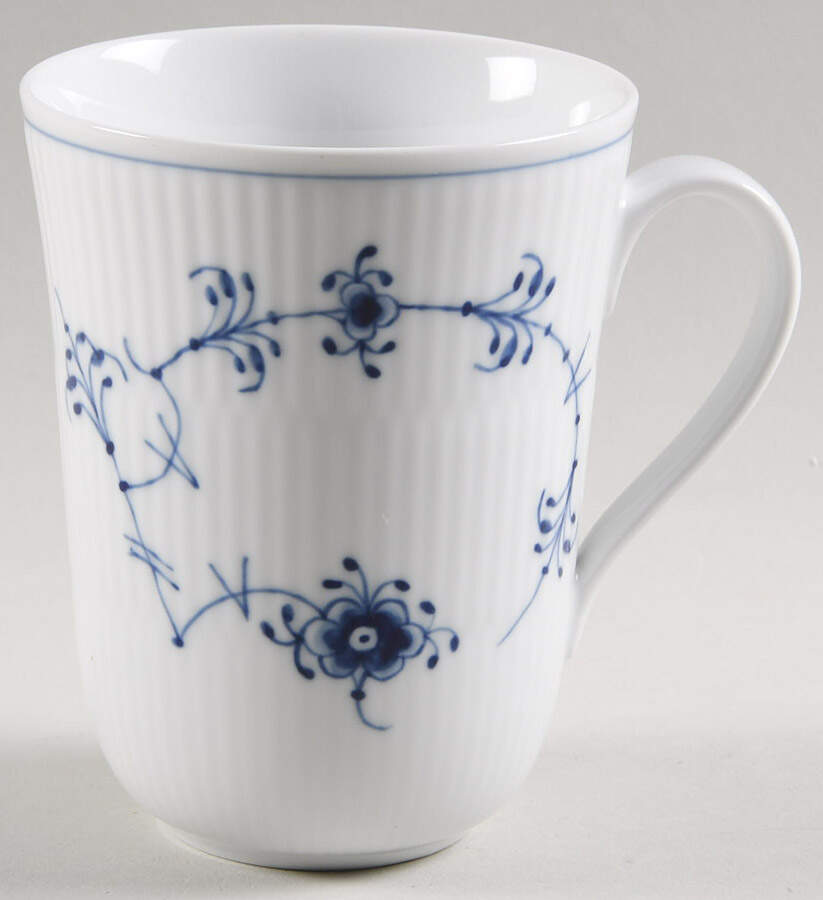 Blue Fluted Plain (No Trim) Mug by Royal Copenhagen-1