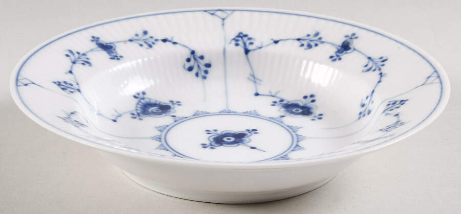Blue Fluted Plain (No Trim) Rim Fruit/Dessert (Sauce) Bowl by Royal Copenhagen-1