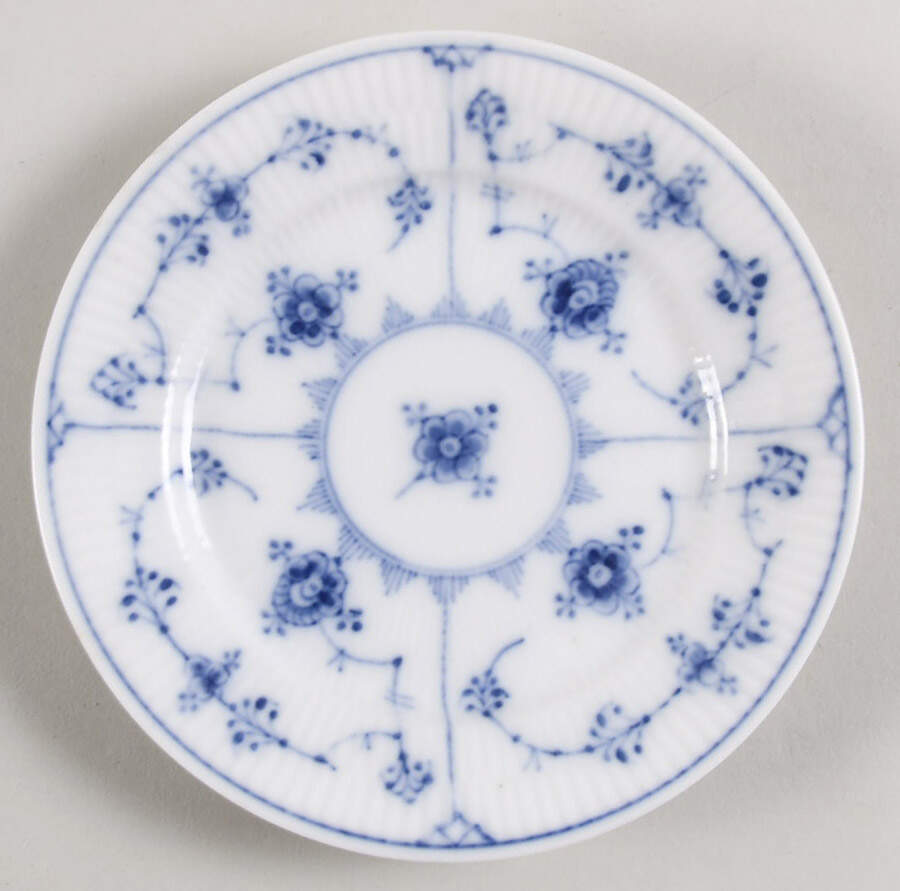 Blue Fluted Plain (No Trim) Bread & Butter Plate by Royal Copenhagen-1