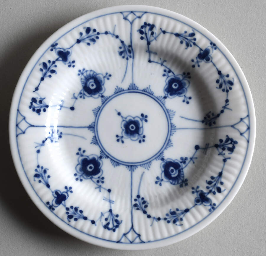 Blue Fluted Plain (No Trim) Bread & Butter Plate by Royal Copenhagen-1