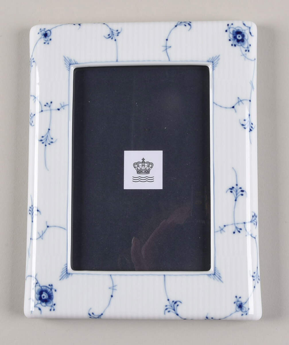Blue Fluted Plain (No Trim) Picture Frame by Royal Copenhagen-1