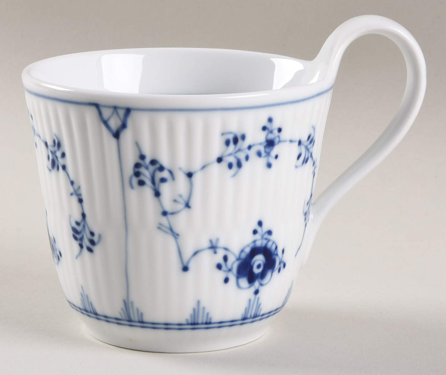 Blue Fluted Plain (No Trim) Oversized Cup by Royal Copenhagen-1