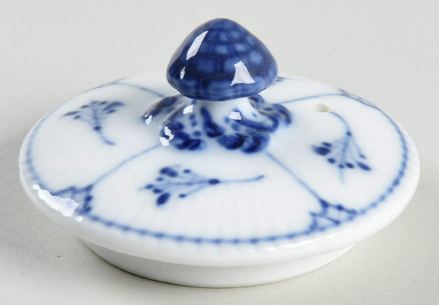 Blue Fluted Plain (No Trim) Lid for Small Teapot by Royal Copenhagen-1