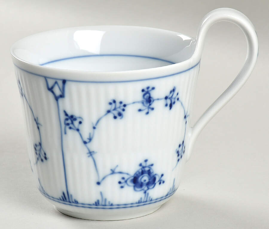 Blue Fluted Plain (No Trim) Breakfast Cup by Royal Copenhagen-1
