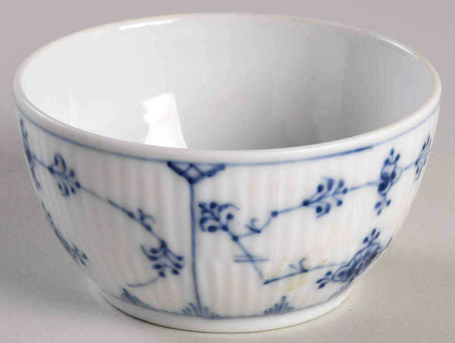 Blue Fluted Plain (No Trim) Sugar Bowl No Lid by Royal Copenhagen-1