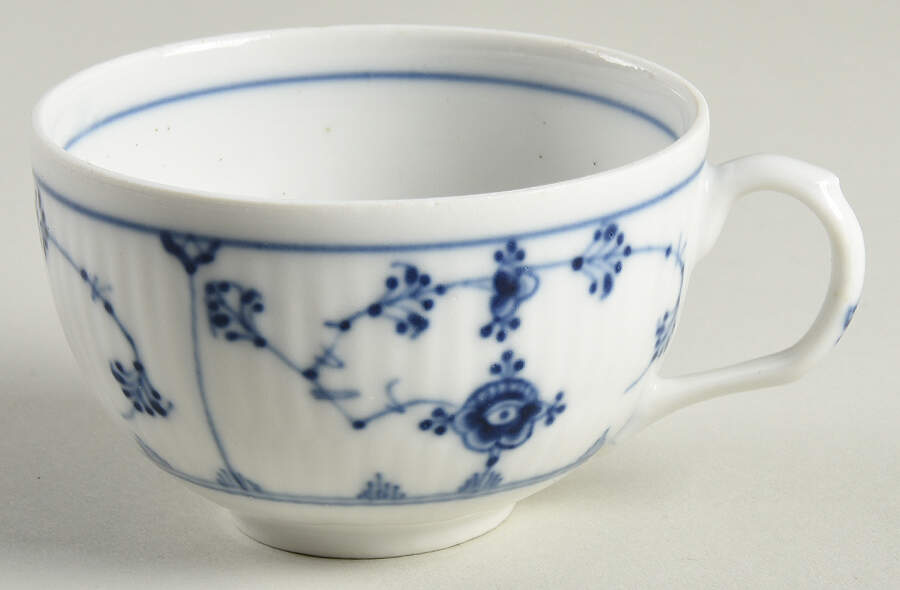 Blue Fluted Plain (No Trim) Flat Cup by Royal Copenhagen-1