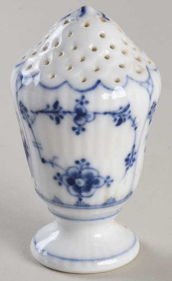 Blue Fluted Plain (No Trim) Salt Shaker by Royal Copenhagen-1