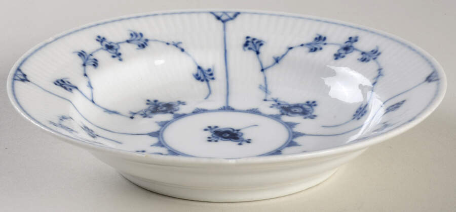 Blue Fluted Plain (No Trim) Round Butter No Lid by Royal Copenhagen-1