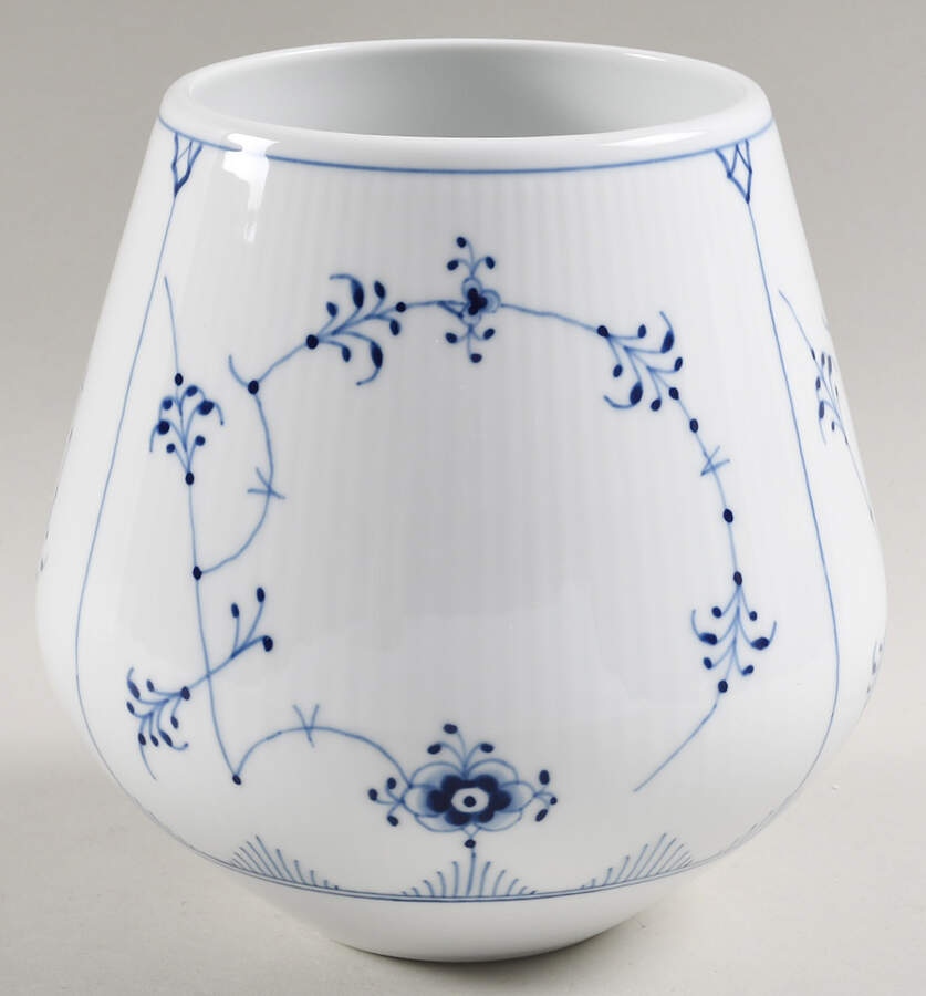 Blue Fluted Plain (No Trim) 6" Vase by Royal Copenhagen-1