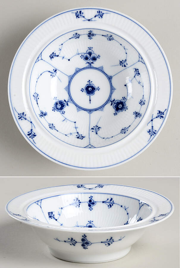 Blue Fluted Plain (No Trim) Round Butter No Lid by Royal Copenhagen-1