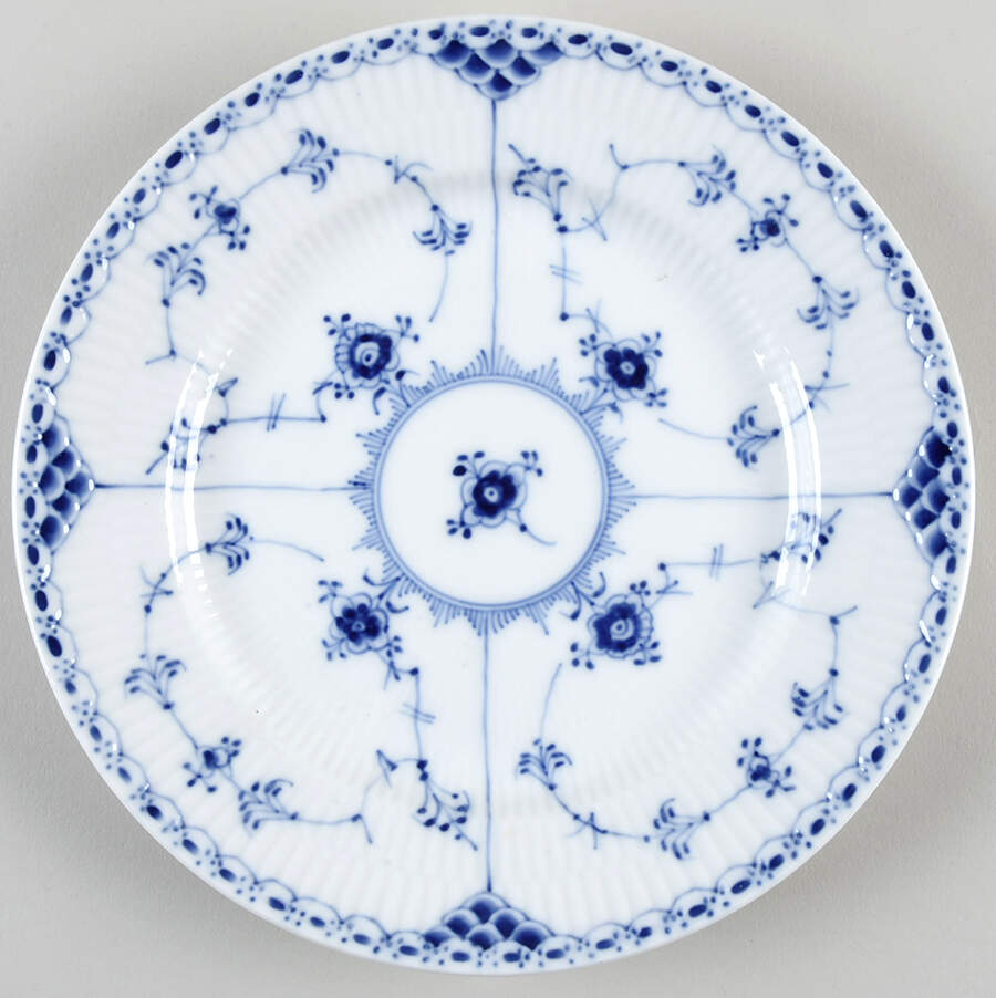 Blue Fluted Plain (No Trim) Salad Plate by Royal Copenhagen-1