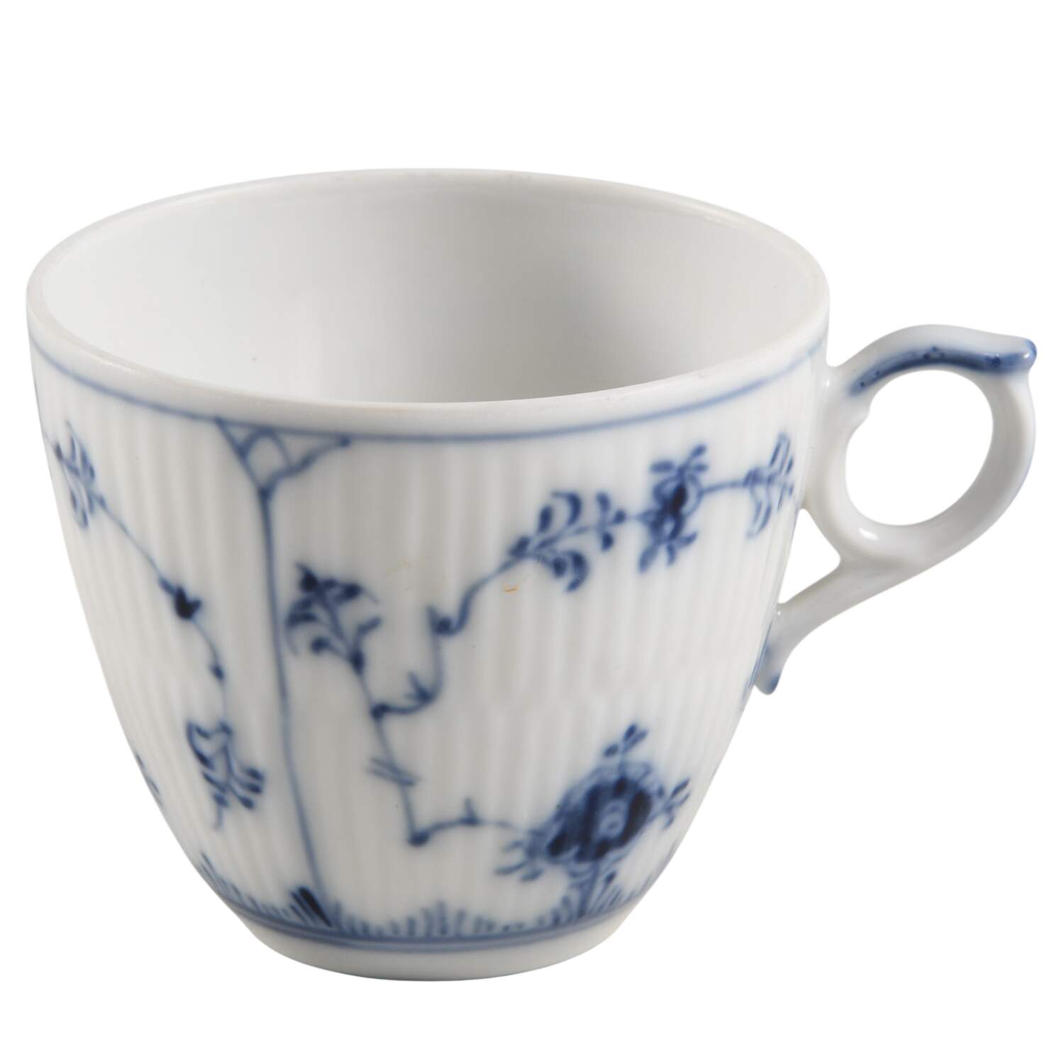 Blue Fluted Plain (No Trim) Flat Cup by Royal Copenhagen-1