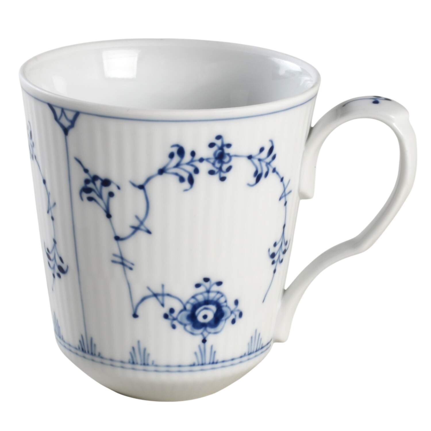 Blue Fluted Plain (No Trim) Mug by Royal Copenhagen-1