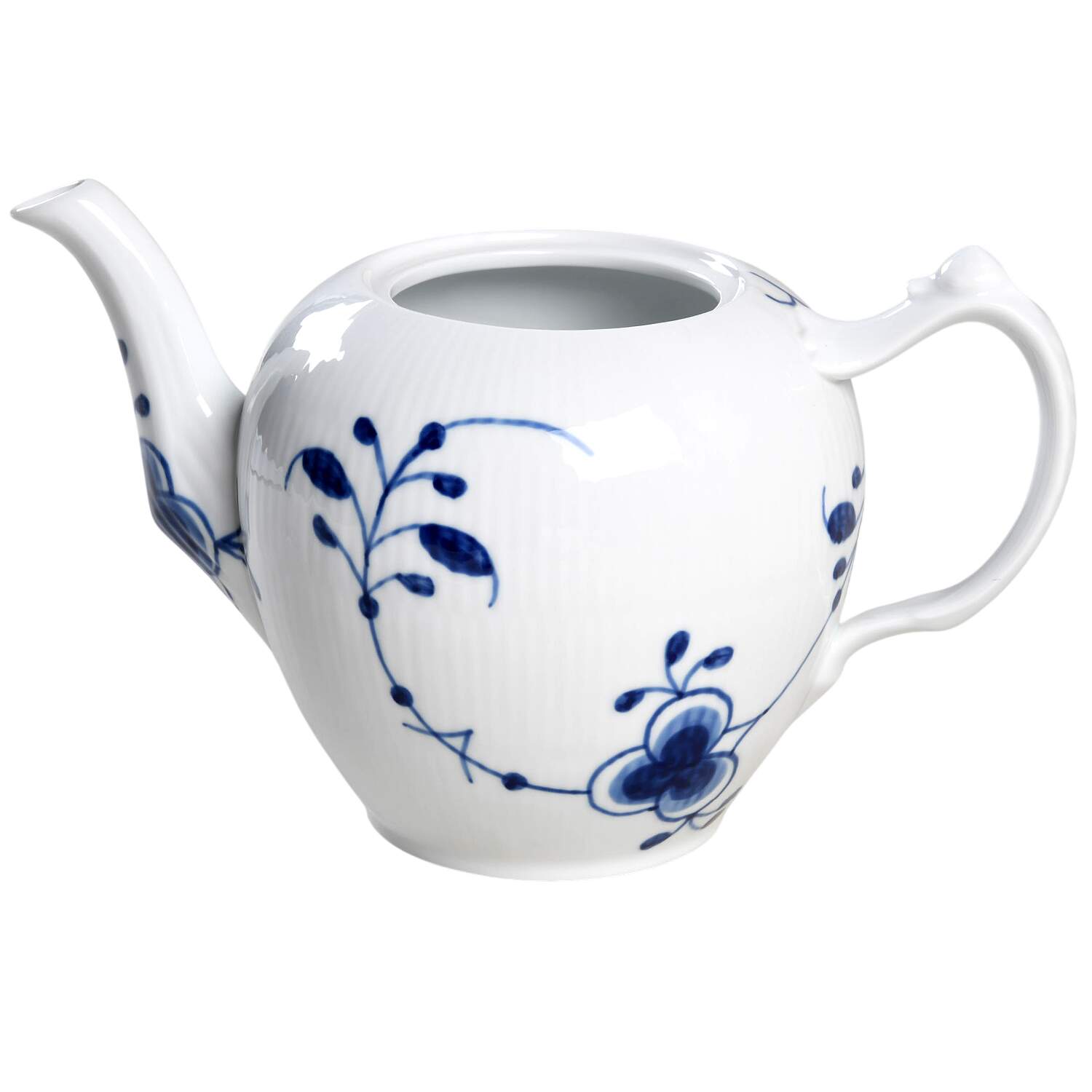 Blue Fluted Plain (No Trim) Teapot No Lid by Royal Copenhagen-1