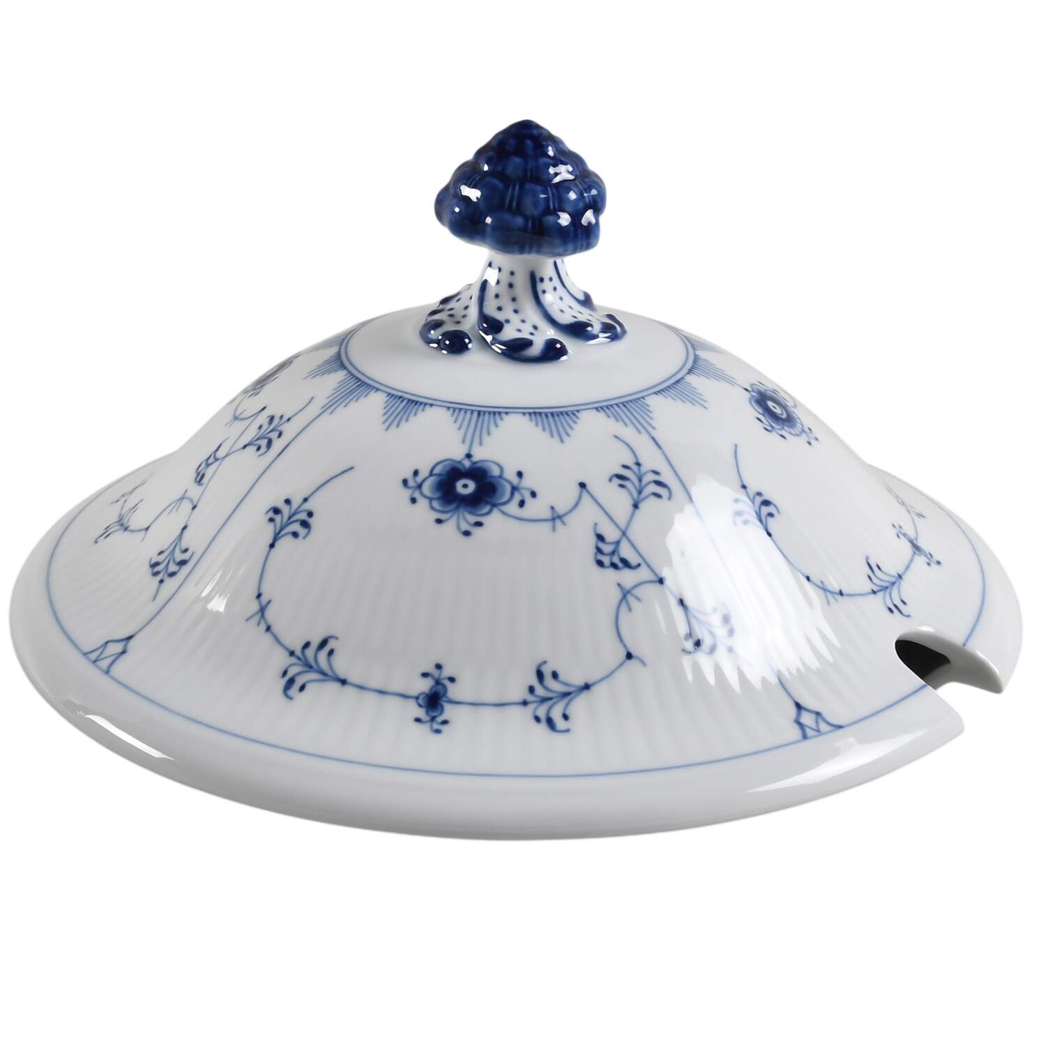 Blue Fluted Plain (No Trim) Lid for Tureen by Royal Copenhagen-1