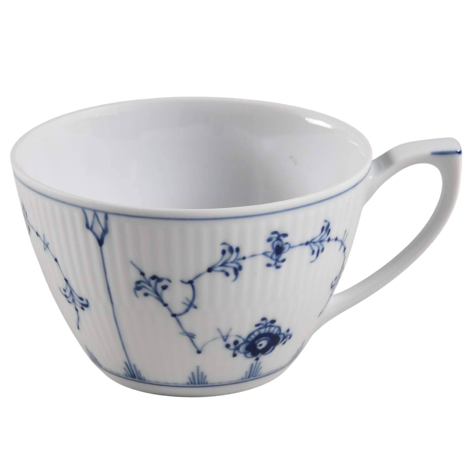 Blue Fluted Plain (No Trim) Flat Cup by Royal Copenhagen-1