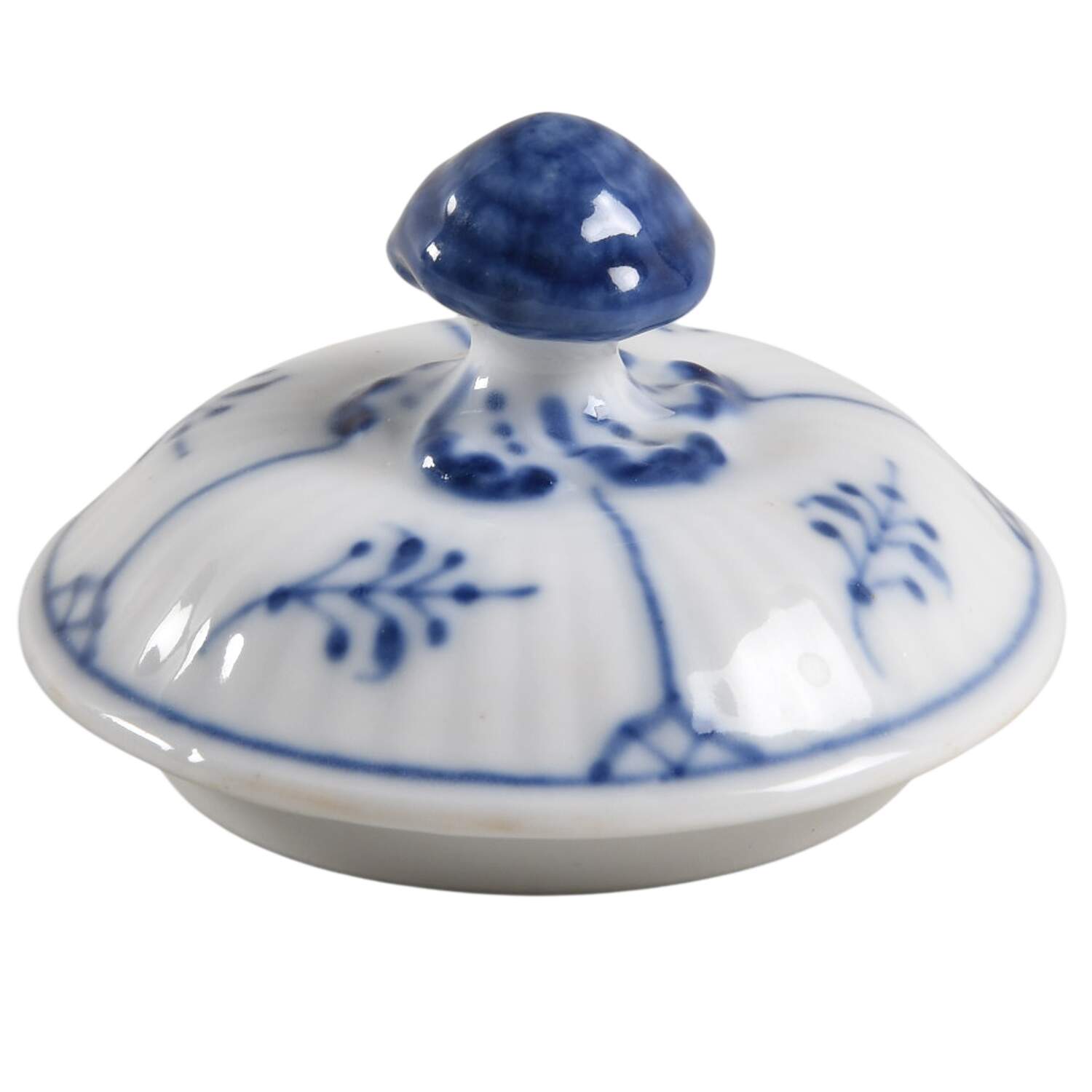 Blue Fluted Plain (No Trim) Lid for Coffee Pot by Royal Copenhagen-1