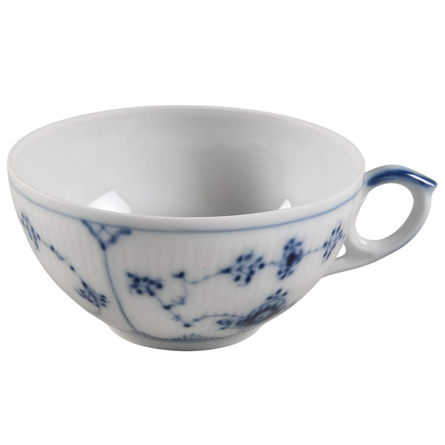 Blue Fluted Plain (No Trim) Flat Cup by Royal Copenhagen-1