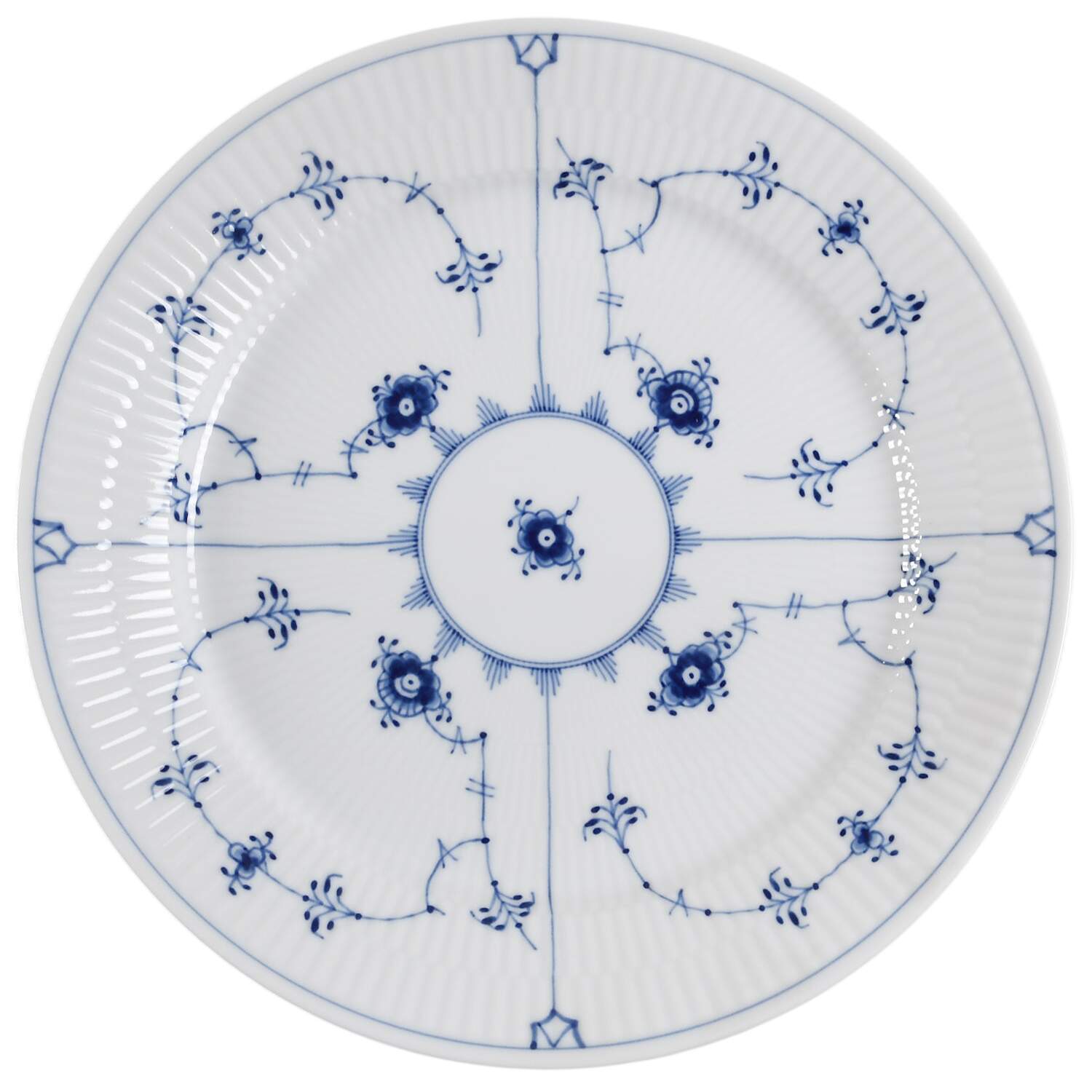 Blue Fluted Plain (No Trim) Dinner Plate by Royal Copenhagen-1