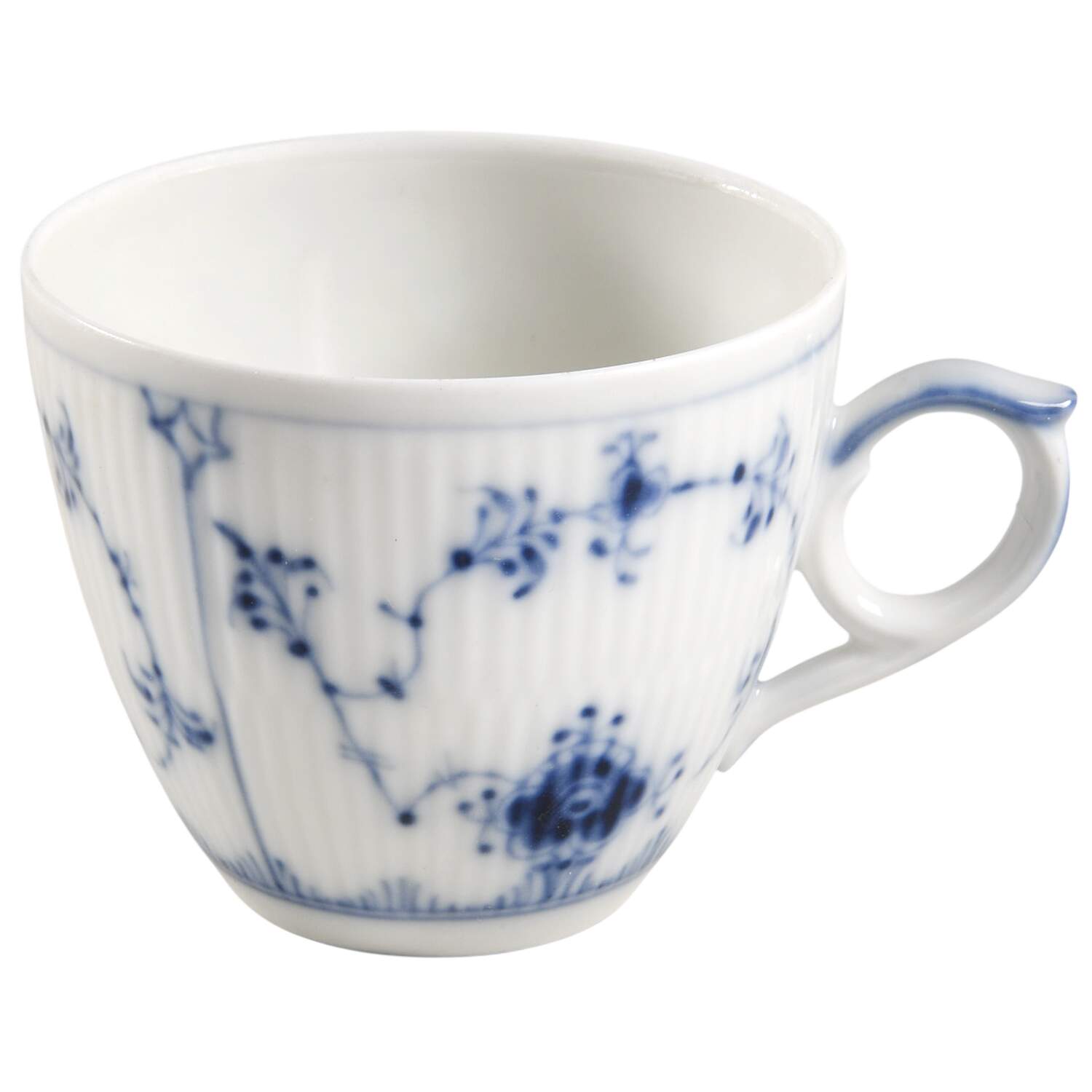 Blue Fluted Plain (No Trim) Flat Cup by Royal Copenhagen-1