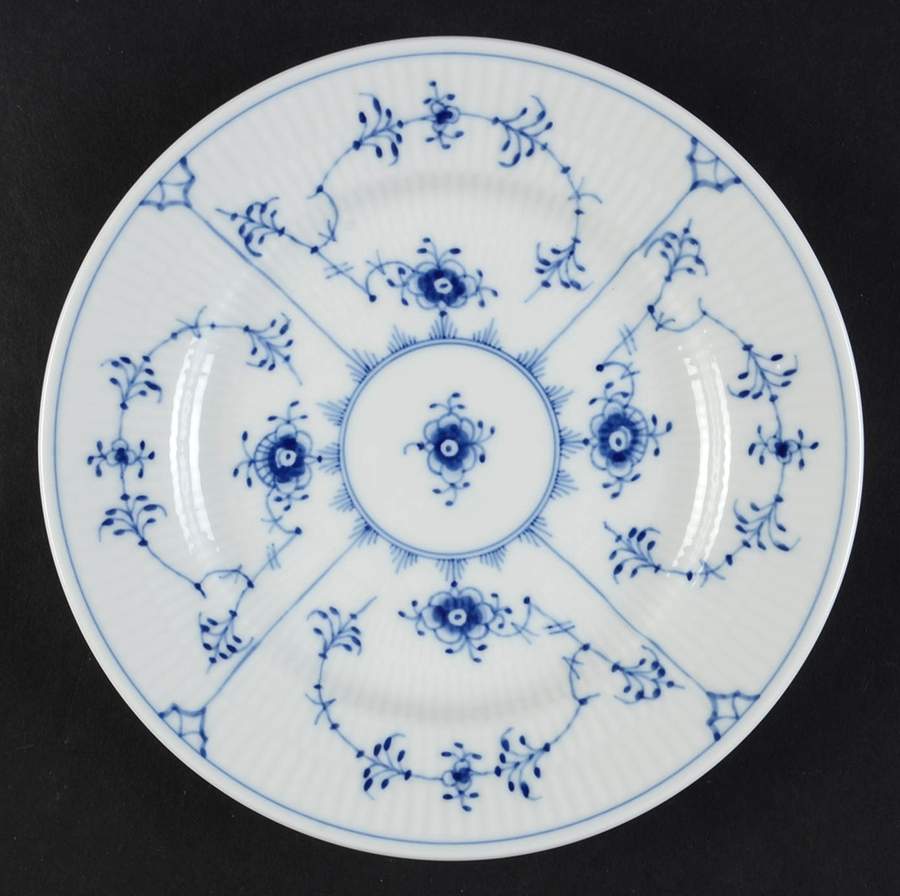 Blue Fluted Plain (No Trim) Bread & Butter Plate by Royal Copenhagen-1