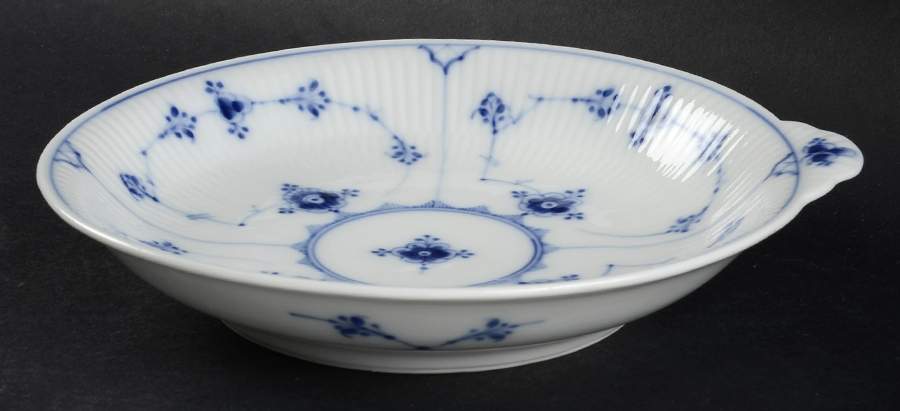Blue Fluted Plain (No Trim) Open Candy Dish by Royal Copenhagen-1