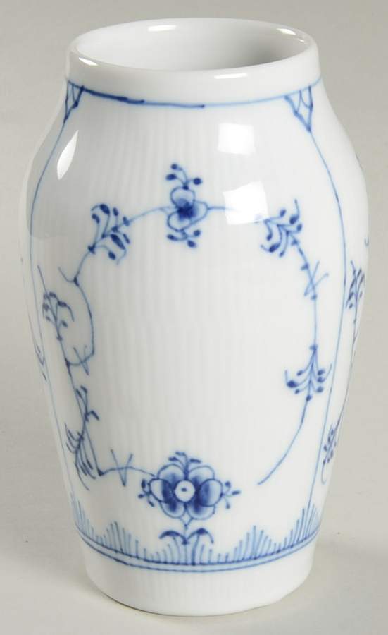 Blue Fluted Plain (No Trim) 5" Vase by Royal Copenhagen-1