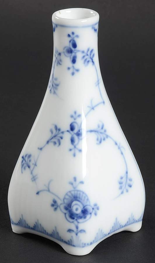 Blue Fluted Plain (No Trim) 4" Bud Vase by Royal Copenhagen-1