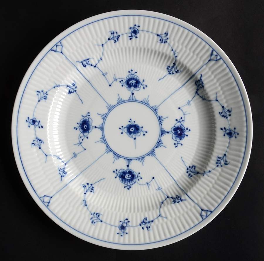 Blue Fluted Plain (No Trim) Dinner Plate by Royal Copenhagen-1