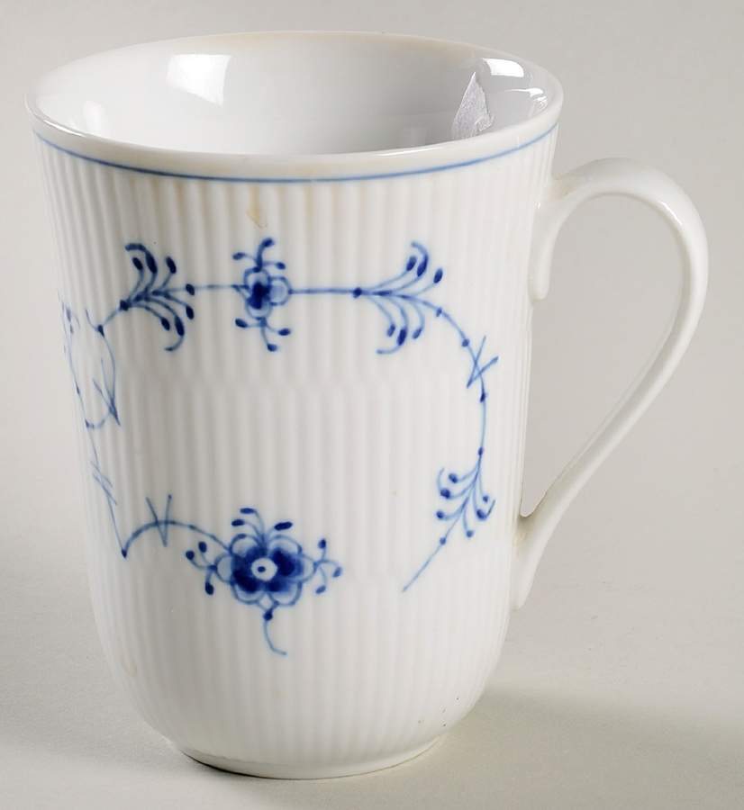 Blue Fluted Plain (No Trim) Mug by Royal Copenhagen-1